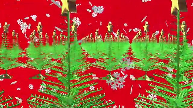 抽象圣诞树上的红色视频素材