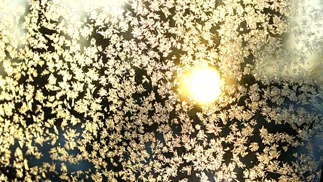 冬天车窗上结霜视频素材