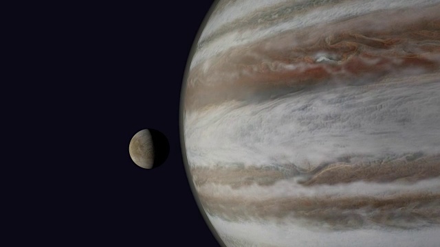 欧罗巴和木星。视频素材
