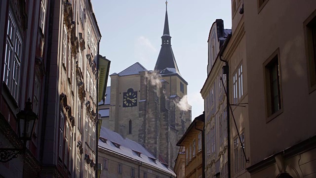 布拉格老城。建筑在冬季视频素材