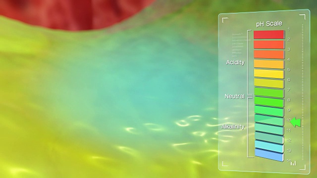抗酸片作用机理3D动画，4K超高清。视频下载