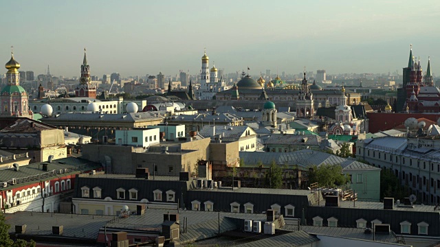 俄罗斯权力概念莫斯科克里姆林宫全景鸟瞰图视频素材