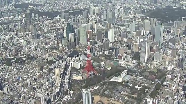 日本东京市区的空中摄影视频下载