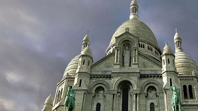圣心大教堂，法国巴黎视频素材