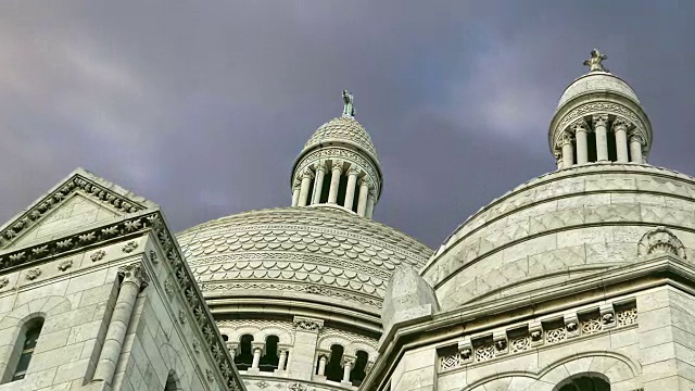 圣心大教堂，法国巴黎视频素材