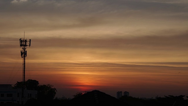 日落在曼谷的城市景观时间流逝视频素材