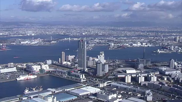 日本大阪湾地区的航空视频下载