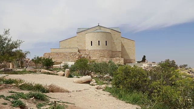 摩西大教堂(摩西纪念馆)，尼波山，约旦视频下载