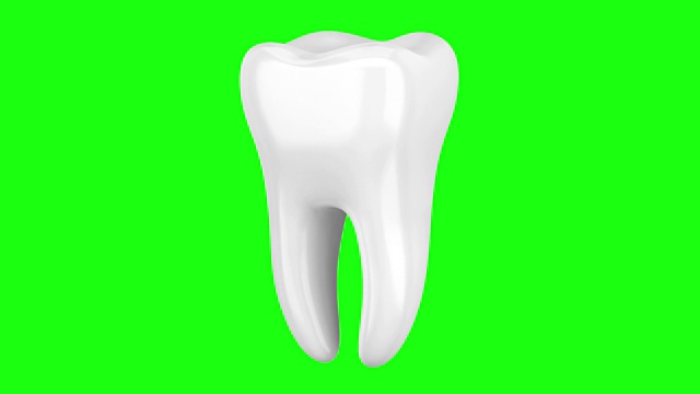 3d人类牙齿循环旋转绿色背景视频下载