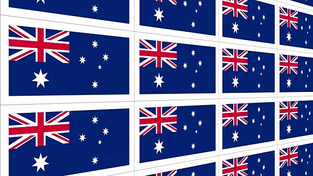 印有澳大利亚国旗的明信片视频下载