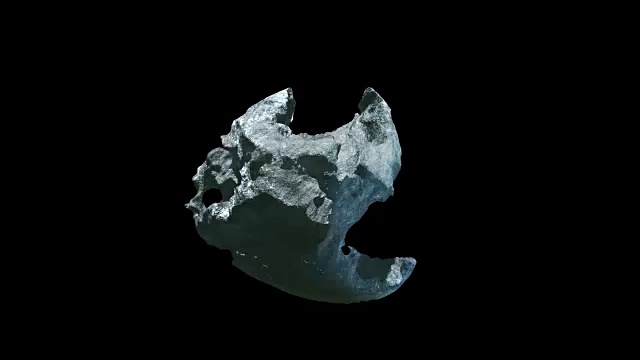 陨石石旋转alpha渲染视频素材