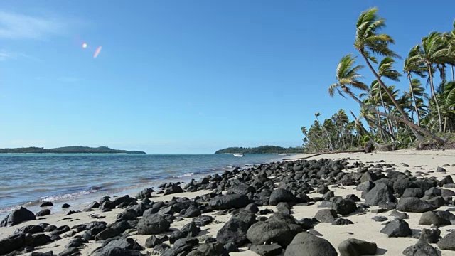 斐济野生海滩的风景视频下载