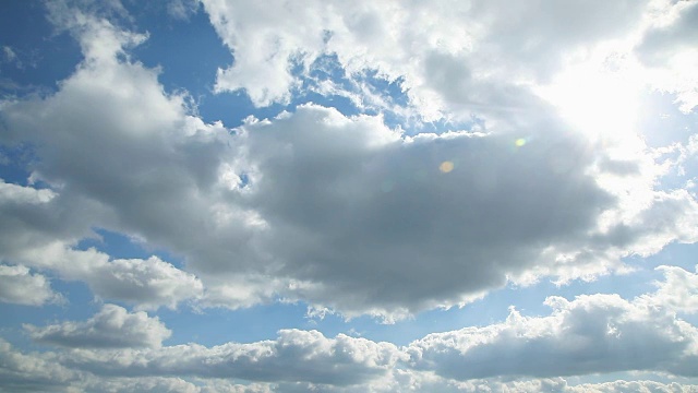 晴朗的天空和一片云彩视频素材