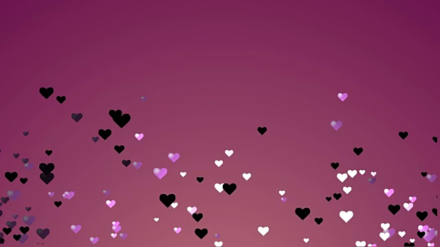情人节抽象背景，放飞的心以粉红色为背景视频素材