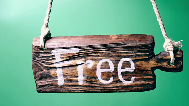 自由木头招牌视频素材