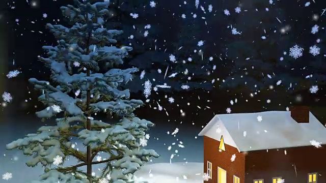3d渲染的圣诞雪球视频素材
