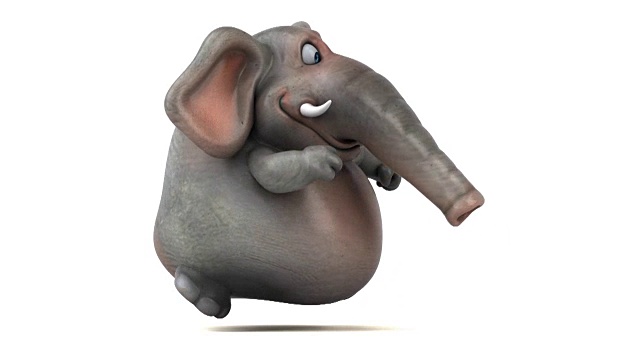 有趣的大象- 3D动画视频下载