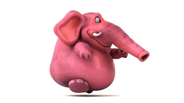 有趣的粉色大象- 3D动画视频下载