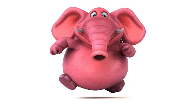 有趣的粉色大象- 3D动画视频下载