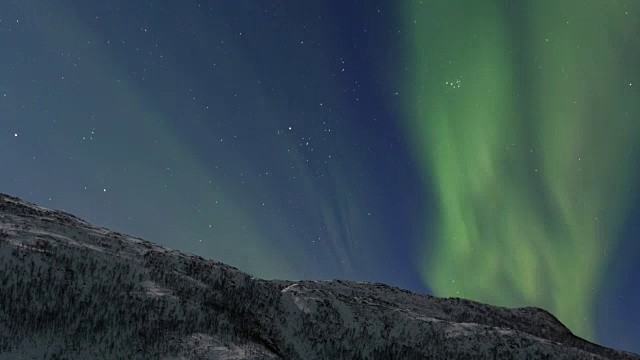 北极光，北极光或夜空中的北极光视频素材