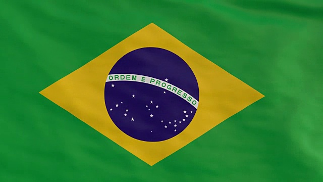 高细节巴西国旗视频素材