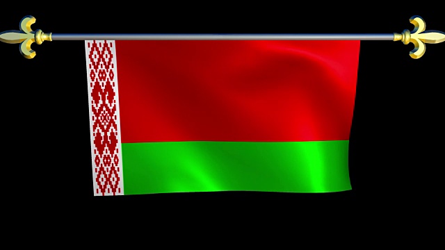 白俄罗斯的大型循环动画国旗视频下载