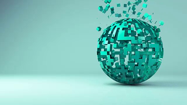 抽象未来的球体变换运动图形视频下载