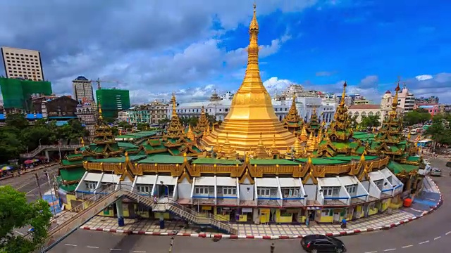 缅甸仰光市苏里塔地标旅游景点视频素材