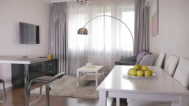 新公寓里时尚的客厅视频素材