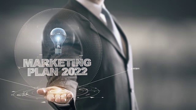 2022年营销计划与灯泡全息商业概念视频素材