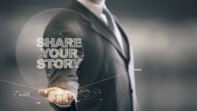 分享你的故事与全息商业概念视频下载