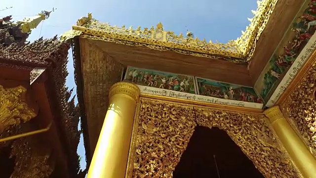 大金塔3D装饰，缅甸视频素材