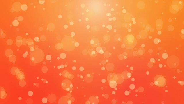 美丽的橙色发光的散景背景视频素材