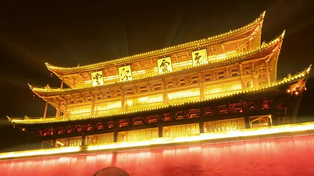 牌坊是中国建水市的传统建筑，也是建水市的象征视频素材