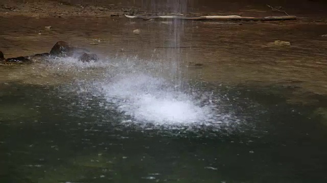 瀑布般的水从热带倾泻而下视频下载