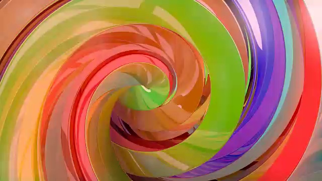 3D彩色漩涡背景视频素材