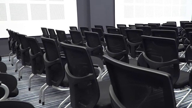 会议室免费提供椅子或椅子视频素材