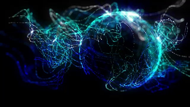 空间球粒子抽象4k视频素材