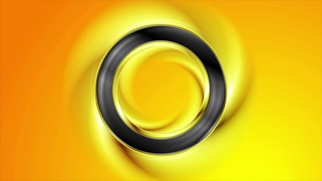 平滑的黑色环抽象视频动画视频素材