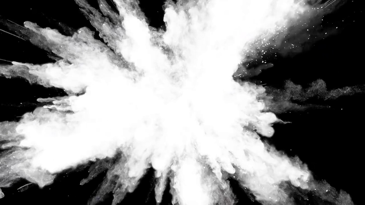 粉状爆炸的Cg动画alpha matte视频素材
