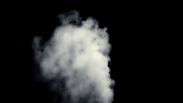 火焰烟雾从黑色背景视频素材