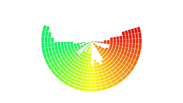 运动图形的音频仪表在许多颜色视频下载