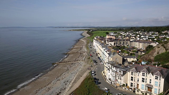 克里西亚海滨北威尔士英国高架视图视频下载