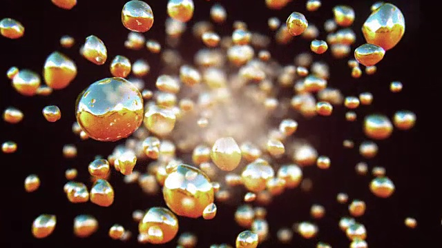 飞行珍珠气泡可循环的背景视频素材