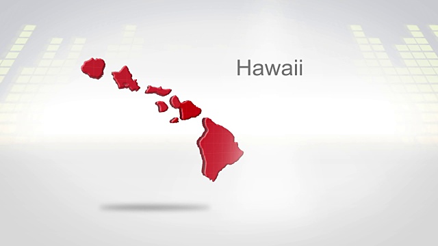 运动图形3D动画的美国夏威夷州视频下载