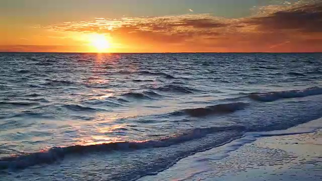 海岸日落循环-情人钥匙，佛罗里达视频素材