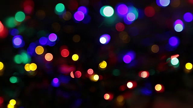 模糊的圣诞灯光，抽象的背景视频下载