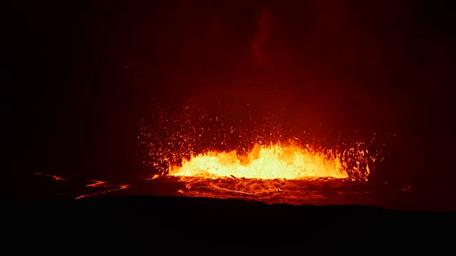 基拉韦厄火山沸腾的熔岩视频下载