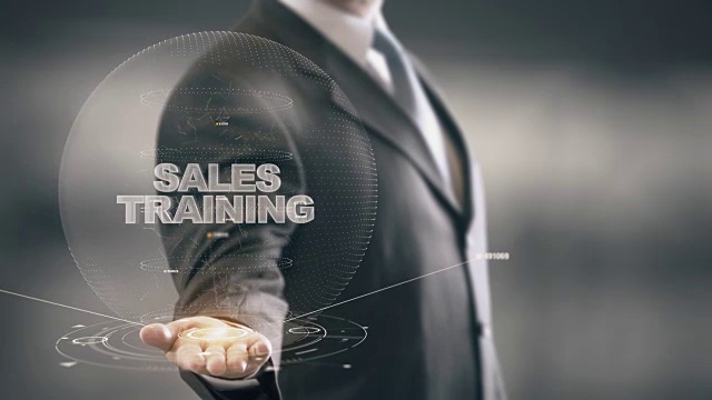 销售培训与全息商人的概念视频下载