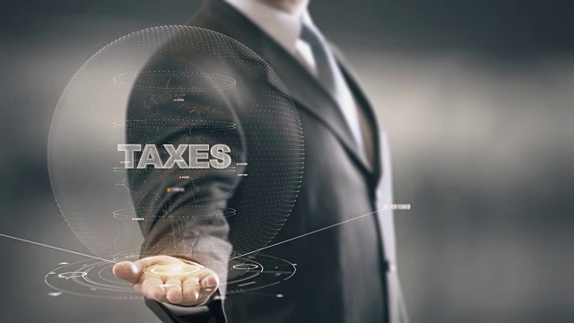 税收与全息商业概念视频素材